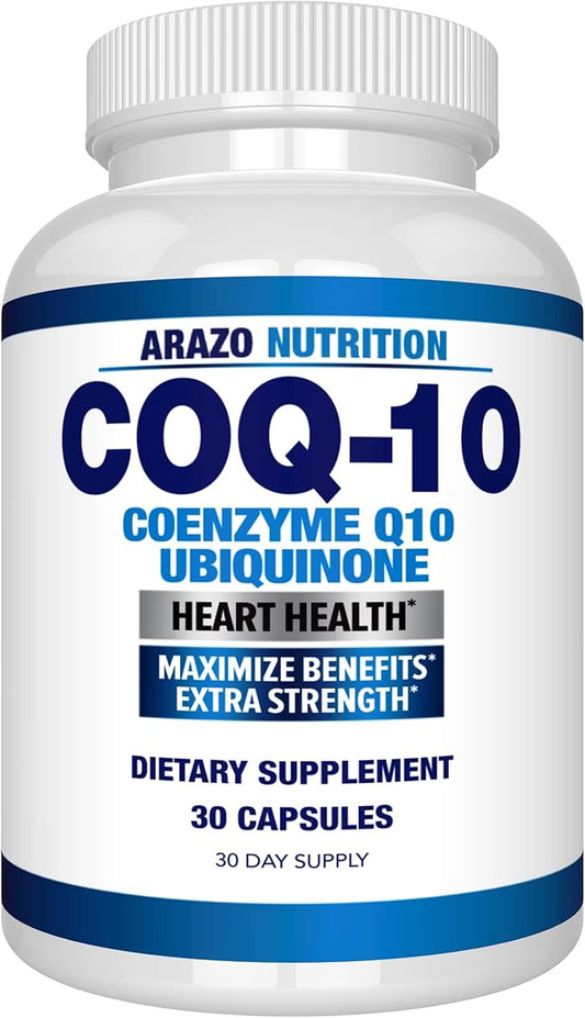Arazo Nutrition CoQ10 Ubiquinone Coenzyme Q10-200mg