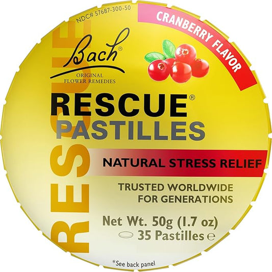 Bach RESCUE PASTILLES, Cranberry Flavor, Natural 35 Count