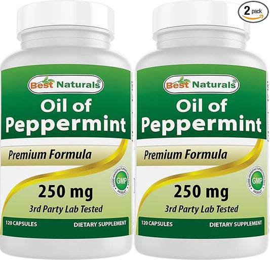 Best Naturals Peppermint Oil 250 mg 120 Capsules (120 Count 2))