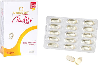 OMEGOR® Vitality 1000-90 Capsules Omega-3 with 800mg EPA/DHA Omega-3 IFOS 5-Star Certified 2006 | 90% Omega-3 Omega-3 in