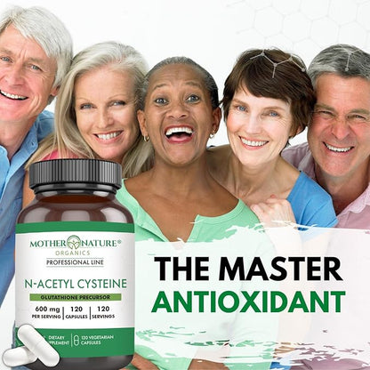 N-Acetyl Cysteine (NAC) Supplement 600mg Capsules 120 Count,