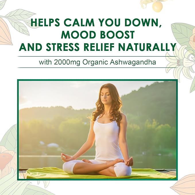 NEVISS Ashwagandha Gummies 2000mg, Feel Refreshed, 5-HTP, L-Theanine, (1 Pack (60 Countss))