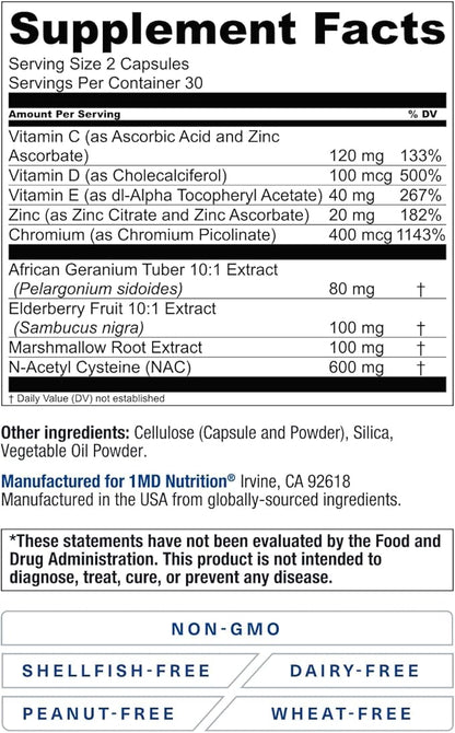 1MD Nutrition BreatheMD 60 Ct.