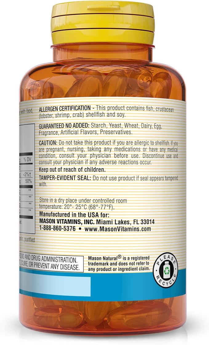 MASON NATURAL Glucosamine & Fish Oil 3) - 90 Softgels