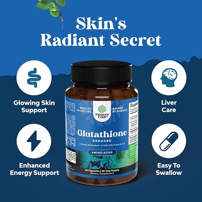 Reduced Glutathione Supplement with Glutamic Acid 1000mg Per