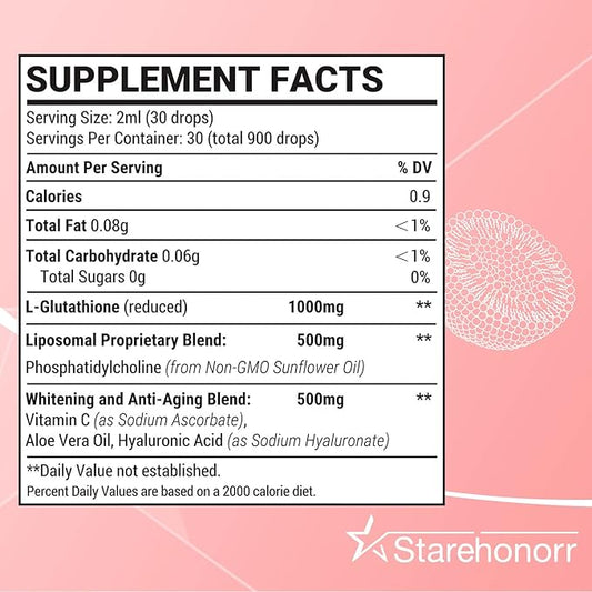Liposomal Glutathione Liquid 1500 mg, Reduced 2.02 oz