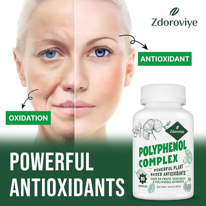 2250 MG Polyphenols Supplement Over 20 180 Capsules