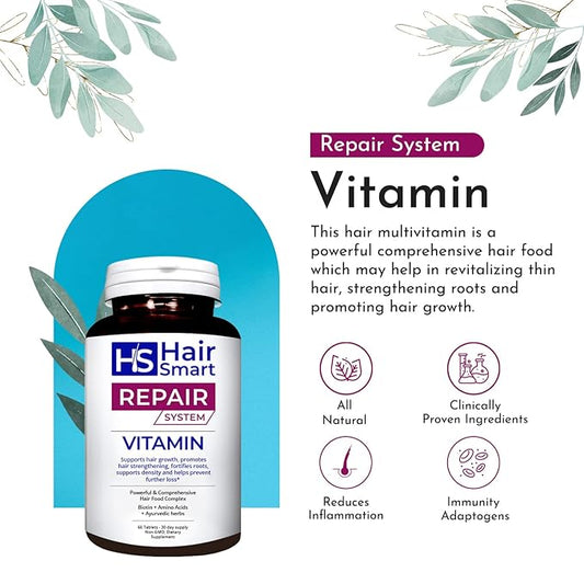 Multi-Vitamin for Hair Growth 100% Herbal 3 Pack 60 Tablets