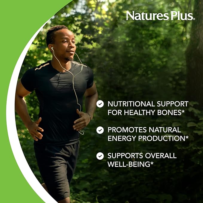 NaturesPlus Cal/Mag/VIT D3 with Vitamin K2-60 D3 & K2 Bone 30 Servings