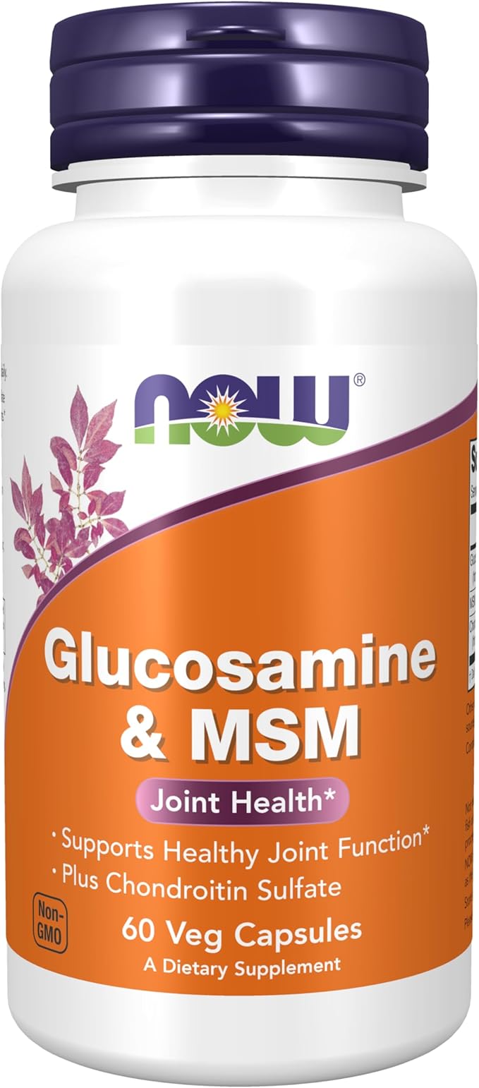 NOW Supplements, Glucosamine & MSM plus 60 Veg