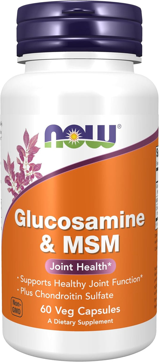 NOW Supplements, Glucosamine & MSM plus 60 Veg