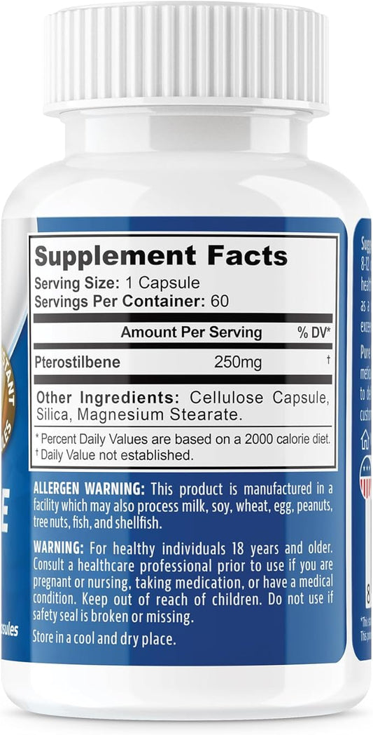 NeuropAWAY Elements Pterostilbene (60 250mg Acid 3pack