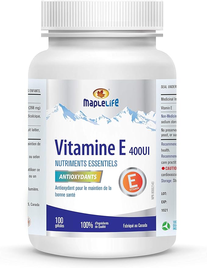 MapleLife Nutrition Vitamin E 400IU 100 softgels