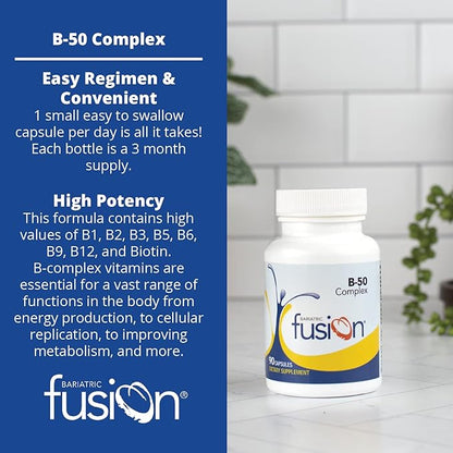 Bariatric Fusion Vitamin B-50 Complex 8 B B12 | 90 Count 3 Month