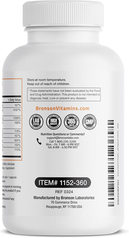 Bronson Vitamin B Complex with Vitamin C 360 Vegetarian