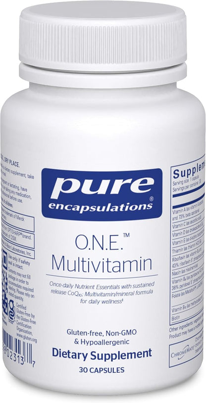 Pure Encapsulations O.N.E. Multivitamin CoQ10, and 30 Capsules