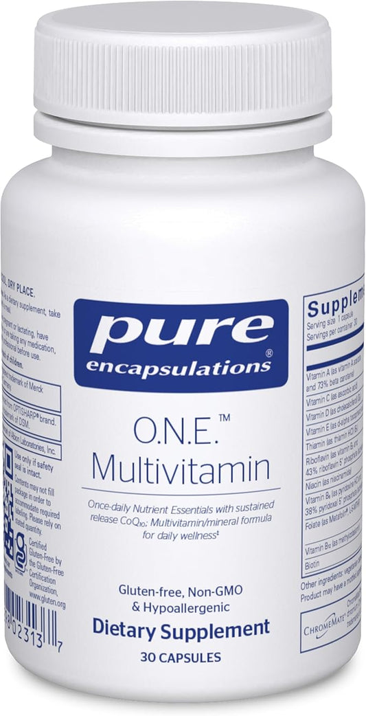 Pure Encapsulations O.N.E. Multivitamin CoQ10, and 30 Capsules