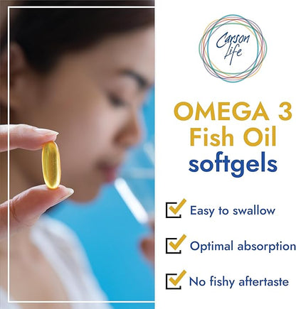 Carson Life DHA EPA Omega 3 3 Supplement 60 Softgels