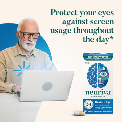 NEURIVA Brain + Eye Supplement 30ct Capsules