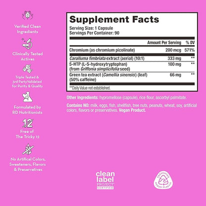 HUM Skinny Bird - Appetite Suppressor for Women with Caralluma, Chromium, 5 HTP + Green Tea Extract (90 Capsules)