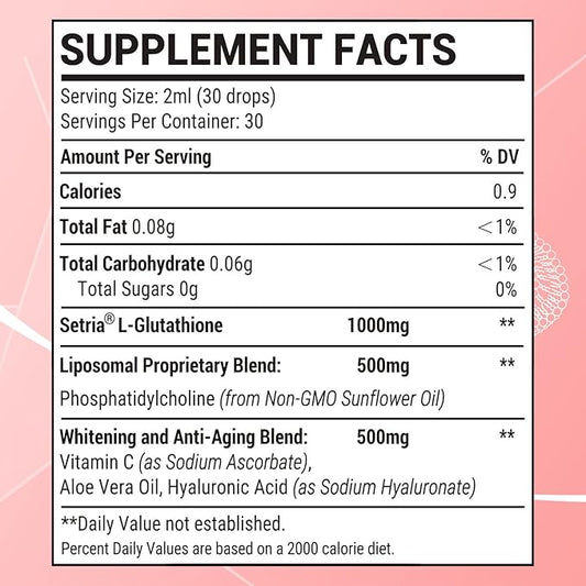 Liposomal Glutathione Liquid 1500 mg, Reduced 4.05 oz