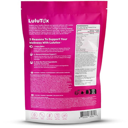 Detox Tea - Herbal Blend with Dandelion, Ginseng, and Ginger - Supports A Healthy Weight, Digestive Health - Vegan, All Natural, Laxative-Free - Peach Flavor (3 Pack x 28 Servings)
