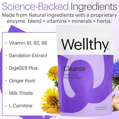 Wellthy Full Body Detox and Immune Support 30-Day Supply