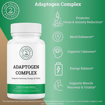 Adaptogen Complex Calmness, Energy and Vitality Booster 60 Vegetarian