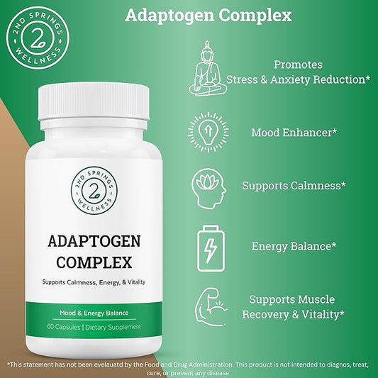 Adaptogen Complex Calmness, Energy and Vitality Booster 60 Vegetarian