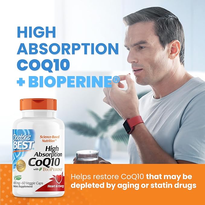 Doctor's Best High Absorption CoQ10 400 mg, 60 Veggie