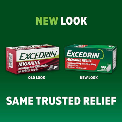 Excedrin Migraine Relief Caplets to Alleviate 200 Count