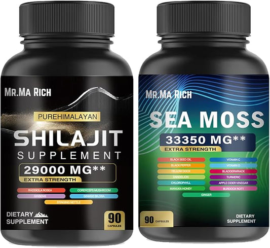 Sea Moss and shilajit Bundle 90 * 2 Count