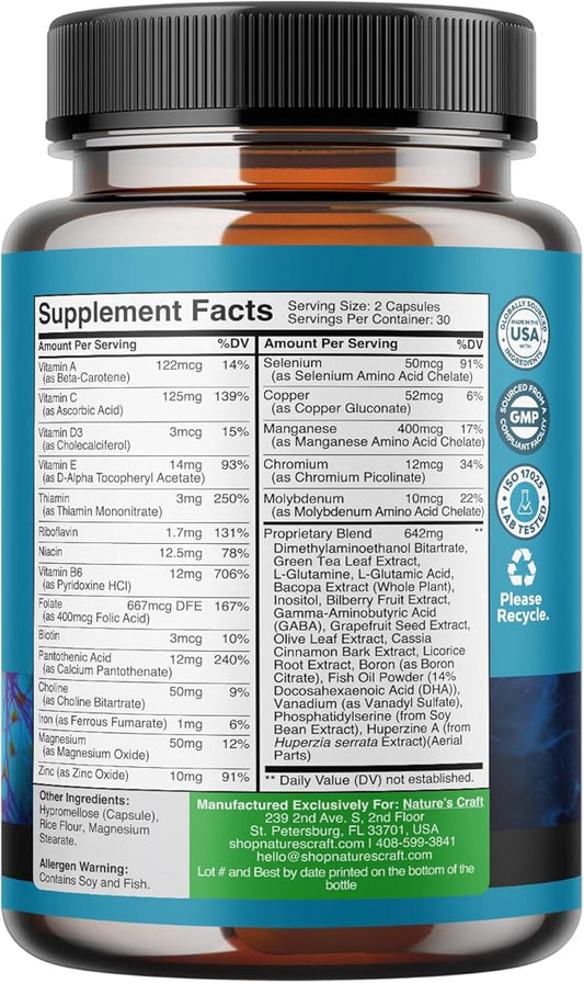 Nootropics Brain Support Supplement