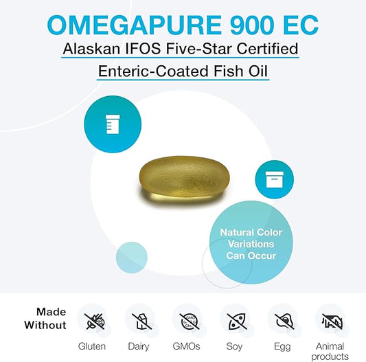 XYMOGEN OmegaPure 900 EC 3 Fish (120 Enteric-Coated