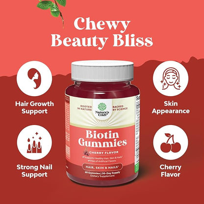 Natural Biotin Gummies for Hair Growth