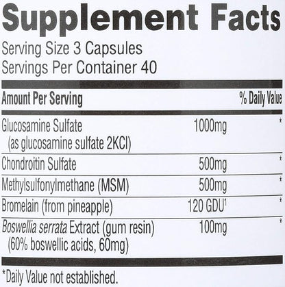 365 Everyday Value, Glucosamine Chondroitin & 120 ct