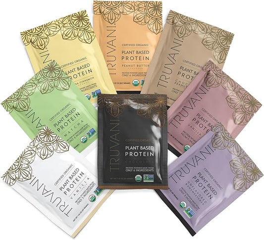 Truvani Vegan Pea Protein Powder 20g Organic 8 Single