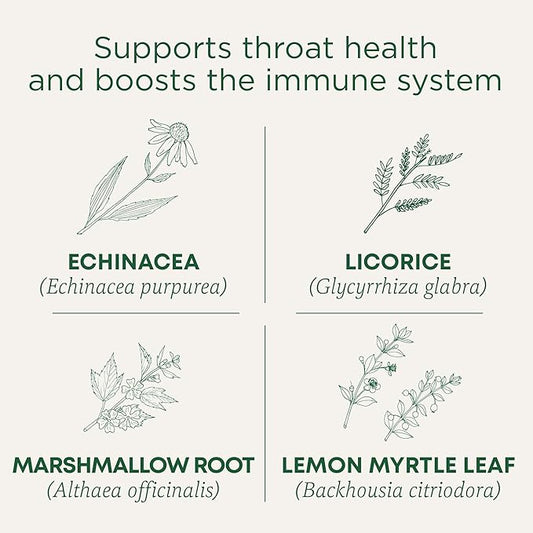 Traditional Medicinals Tea, Organic Throat Coat Lemon Echinacea, Supports Throat Health & Immune Function, 96 Tea Bags (3 Pack)