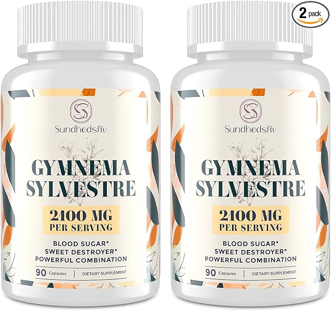 16 in 1 Blxxd Sugr Effective Gymnema Sylvestre Supplement 2100MG | with Berberine, Cinnamon, Bitter Melon | Vitamins, Magnesium & Chromium | Non GMO | 2Pack