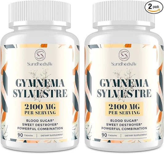 16 in 1 Blxxd Sugr Effective Gymnema Sylvestre Supplement 2100MG | with Berberine, Cinnamon, Bitter Melon | Vitamins, Magnesium & Chromium | Non GMO | 2Pack