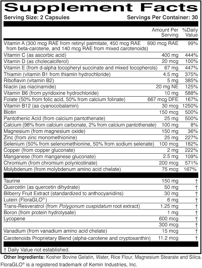 ScienceBased Health OcularEssentials Whole Body Formula 30 Key 60 Capsules