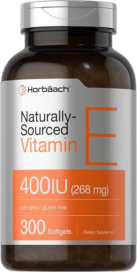 Horbäach Vitamin E Softgel Capsules 400 iu 268mg | 300 Count