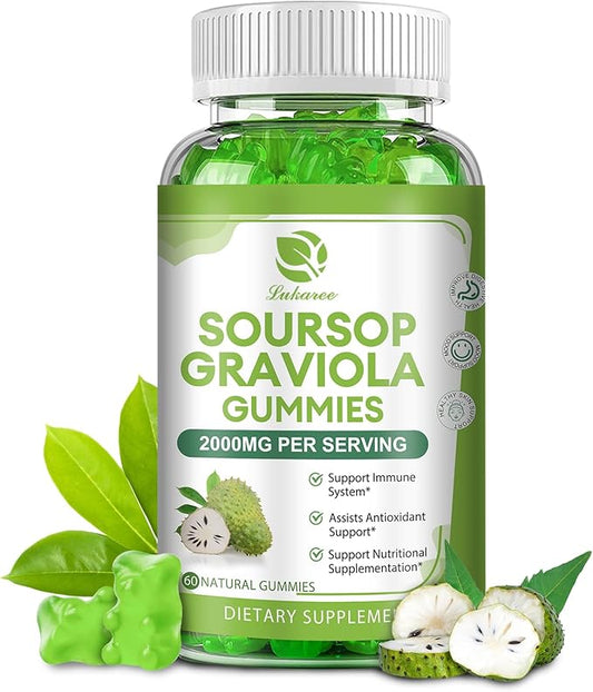 Soursop Graviola Gummies 2000mg Extra 60 Gummies