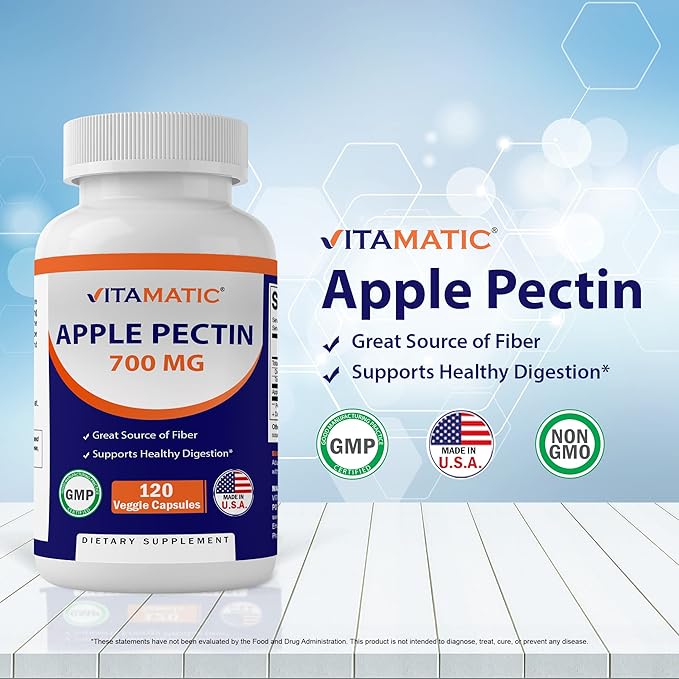 Vitamatic 2 Pack Apple Pectin 700 120 Vegetarian