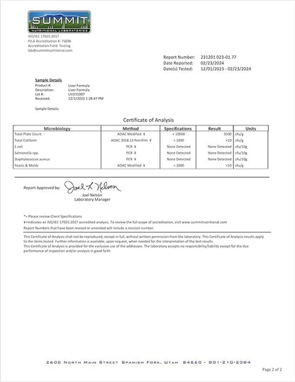 Third Party Tested Liver Supplement