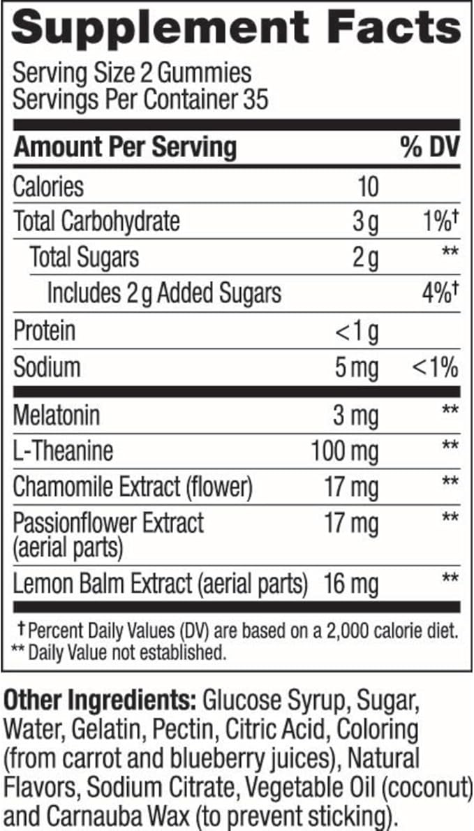 OLLY Sleep Gummy, Occasional Sleep Support, 3 mg 70 Count
