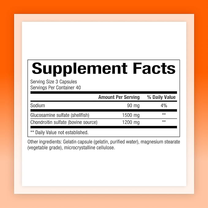 Natural Factors, Glucosamine & Chondroitin, Supports 120 Capsules