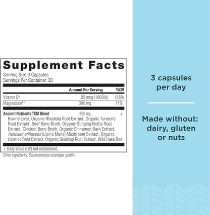 Magnesium Supplement by Ancient Nutrition, Magnesium 300mg with 90 Capsules