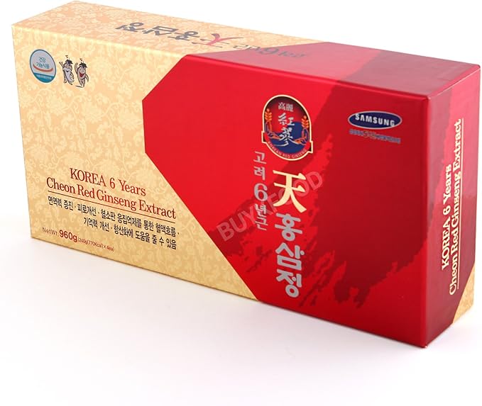 Korean 6years Root Red Ginseng Gold 240g(8.5oz) X 4ea, Saponin,