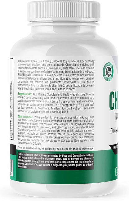 AKI Chlorella Superfood Supplement Tablets (250) B12, Iron,